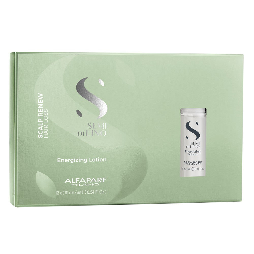 Alfaparf - Ampollas Anticaída Semi di Lino Scalp Renew Energizing Lotion 12 x 10 ml
