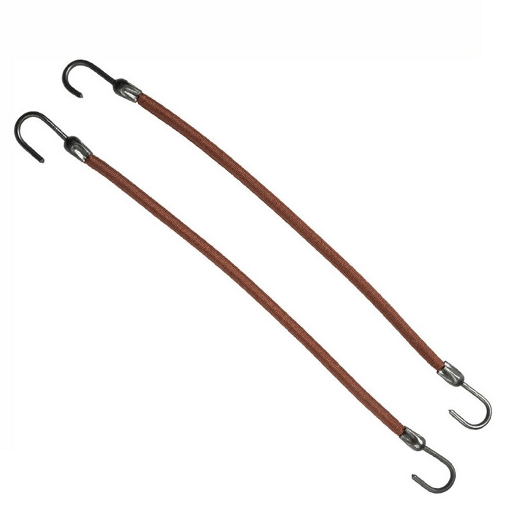 Eurostil - 00637 - Cartón 12 Gomas con Gancho Marrón