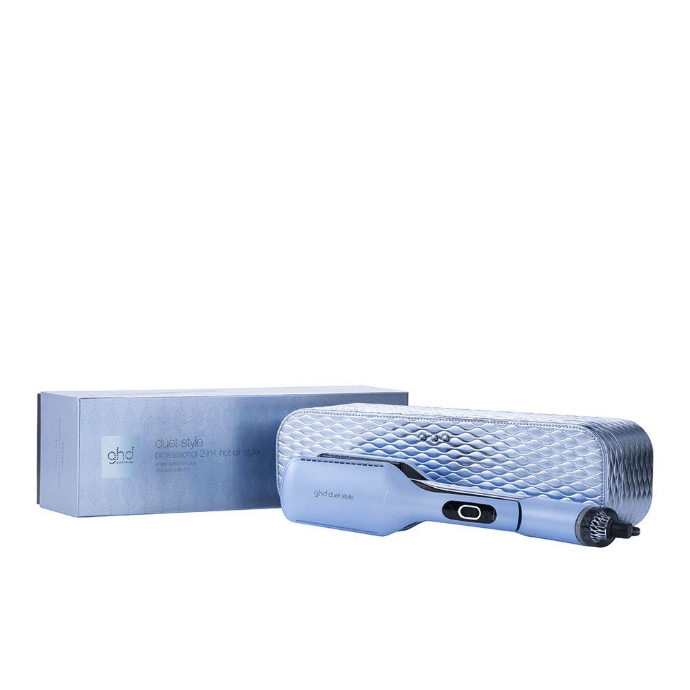 ghd - Duet Iced Luxe Edición Limitada Plancha de Pelo de Aire Caliente 2 en 1 Azul Hielo