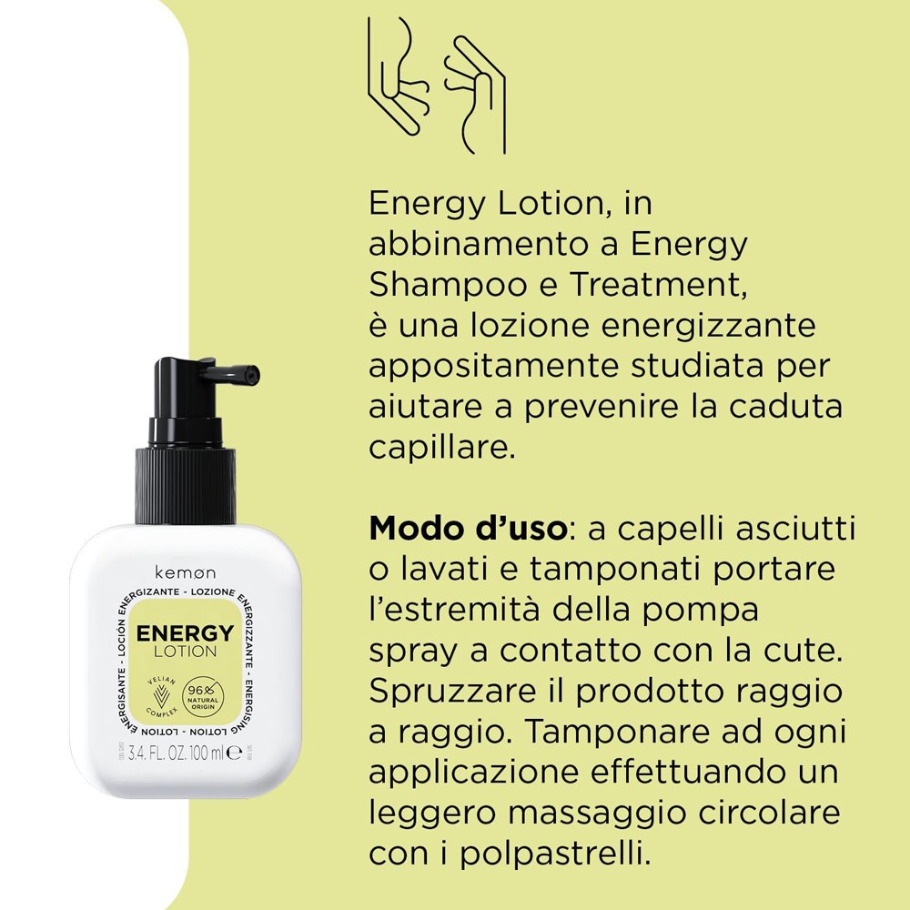 Kemon - Loción Energizante Hair Care Energy Lotion 100 ml