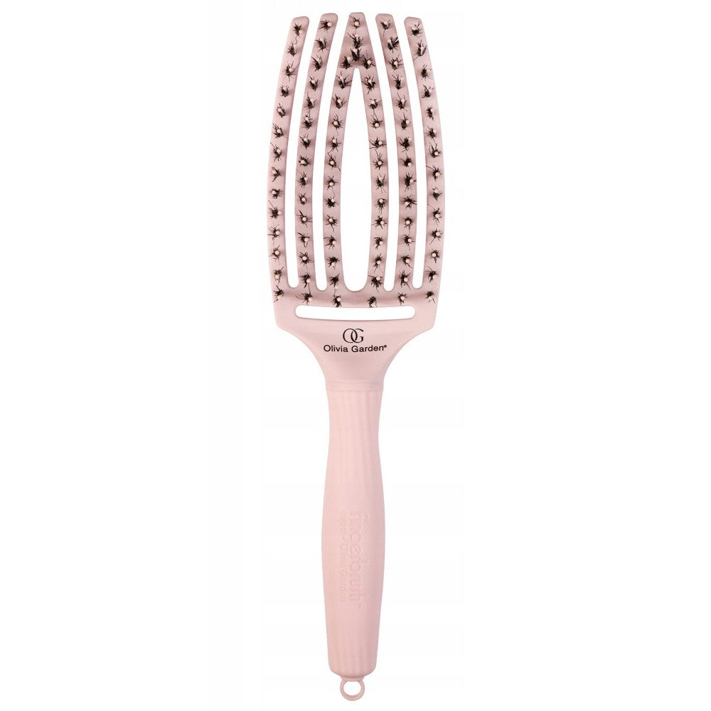 Olivia Garden - Cepillo Fingerbrush Pastel Pink Medium - 1 Unidad