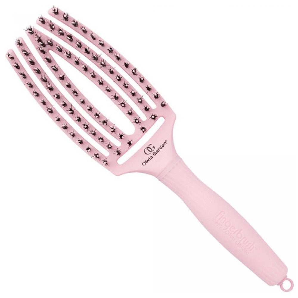 Olivia Garden - Cepillo Fingerbrush Pastel Pink Medium - 1 Unidad