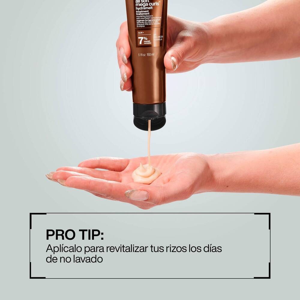 Redken - Tratamiento Hidratante Sin Enjuague All Soft Mega Curls Hydramelt 150 ml