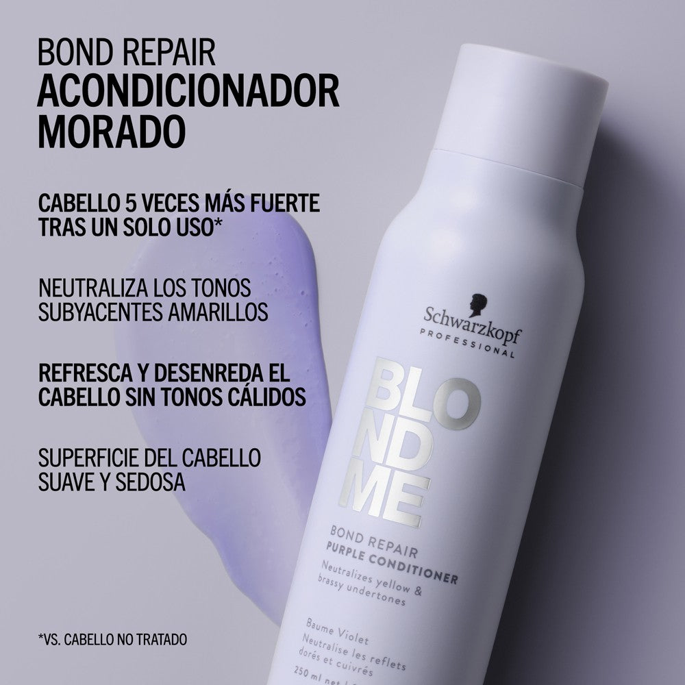Schwarzkopf - Acondicionador Morado BlondMe Bond Repair Purple 250 ml