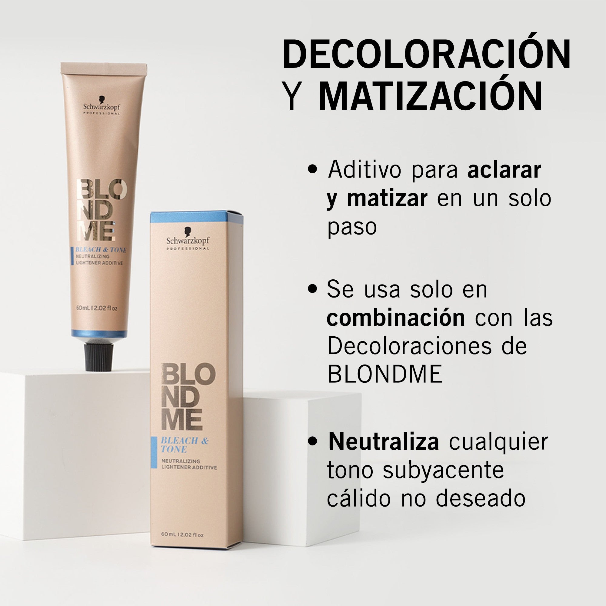 Schwarzkopf - Crema Decolorante y Matizadora BlondMe B-Ash Additive 60 ml