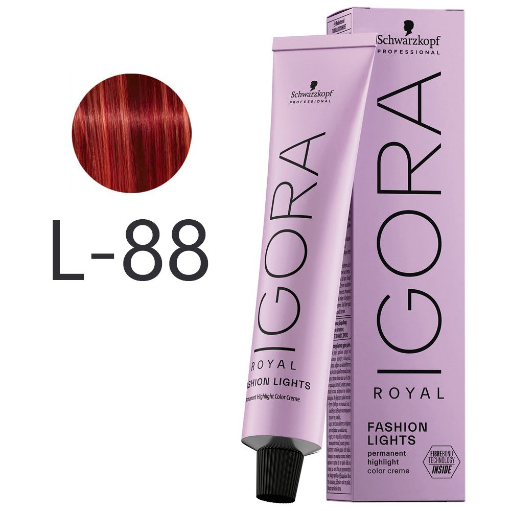 Schwarzkopf - Igora Royal Fashion Lights L-88 Intense Red Hair Dye 60
