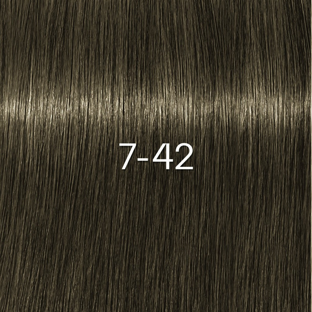 Schwarzkopf - Tinte sin Amoniaco Igora Zero AMM 7-42 Rubio Medio Beige Humo 60 ml