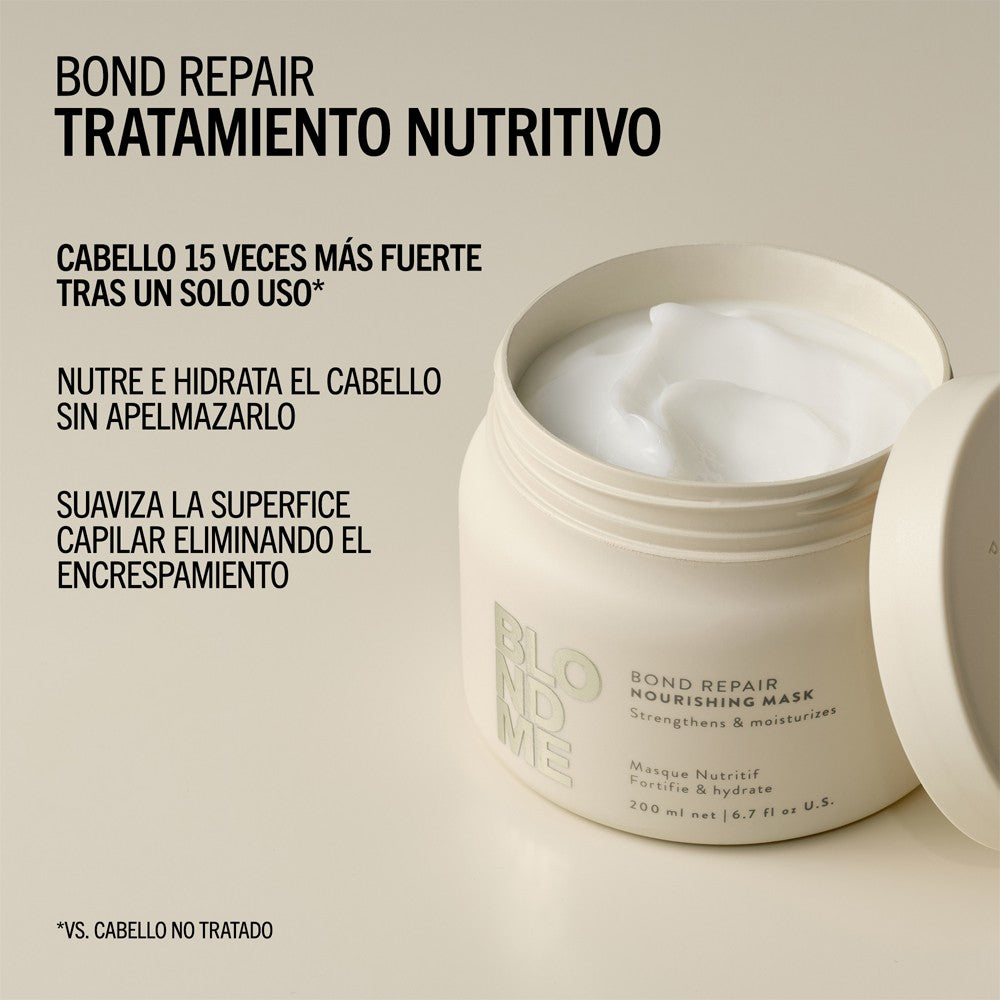 Schwarzkopf - Tratamiento Nutritivo BlondMe Bond Repair Nourishing Mask 200 ml