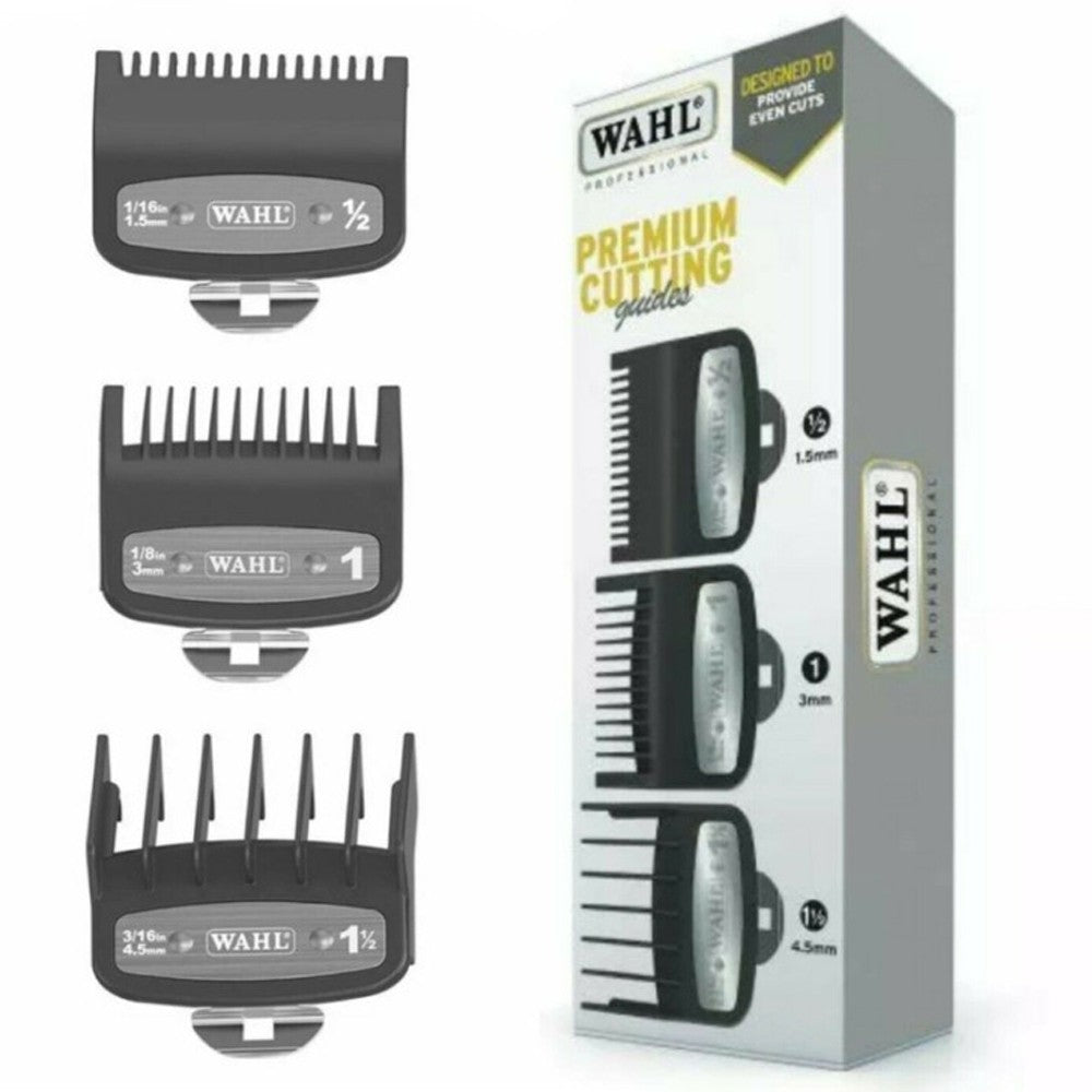 Wahl - Pack 3 peines Premium (1.5-3-4.5mm) Especial Degradados