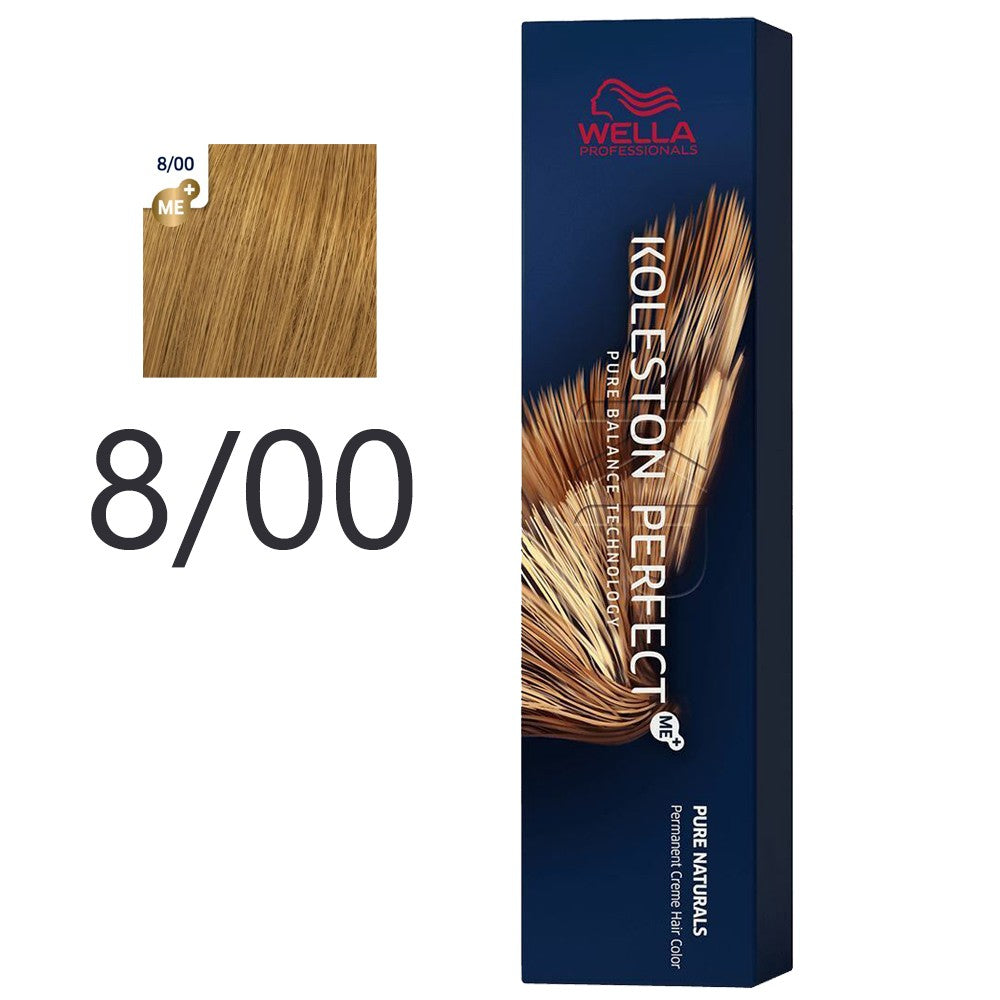 Wella - Crema Permanente Koleston PerfectMe+ 8/00 Rubio Claro Natural Intenso 60 ml