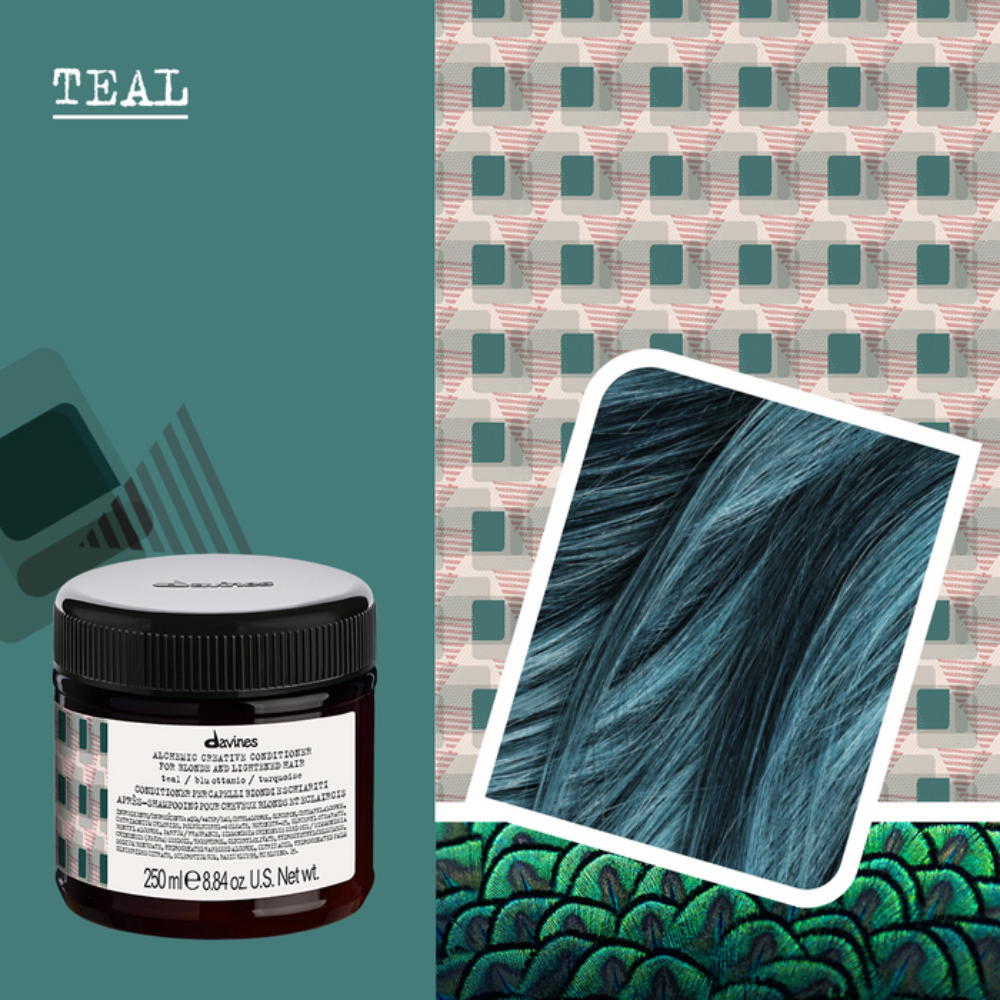 Davines - Acondicionador con Pigmentos Azul Turquesa Alchemic Teal 250 ml