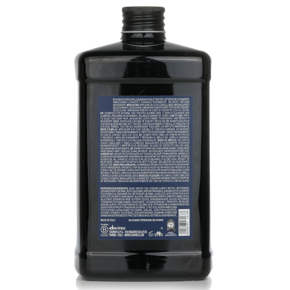 Davines - Champú Sedoso para Cabellos Rubios Heart of Glass Silkening 1000 ml