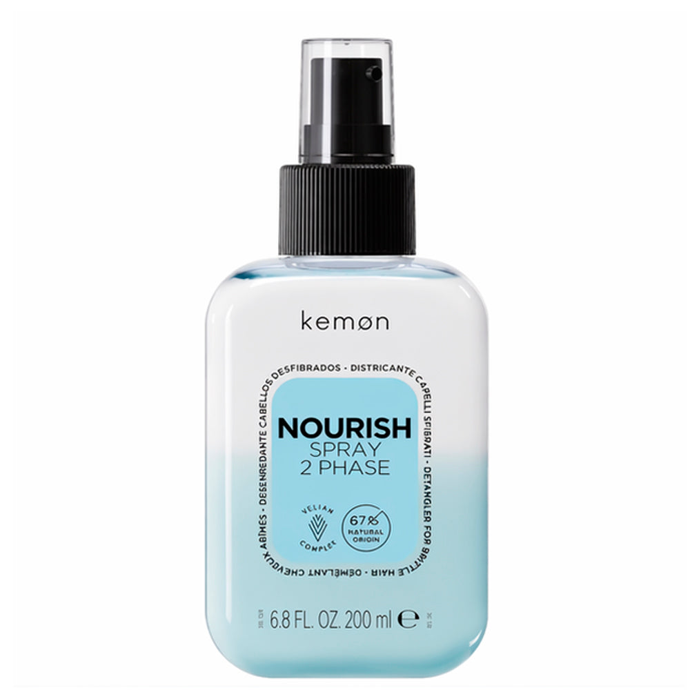 Kemon - Spray Desenredante para Cabellos Desfibrados Hair Care Nourish Spray 2 Phase 200 ml