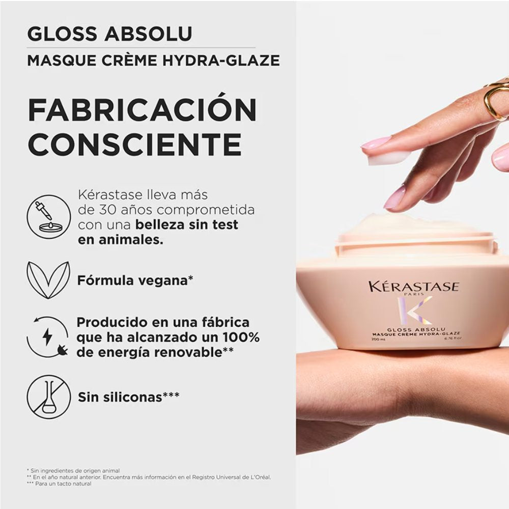 Kérastase - Gloss Absolu Mascarilla Masque Crème Hydra-Glaze 200 ml