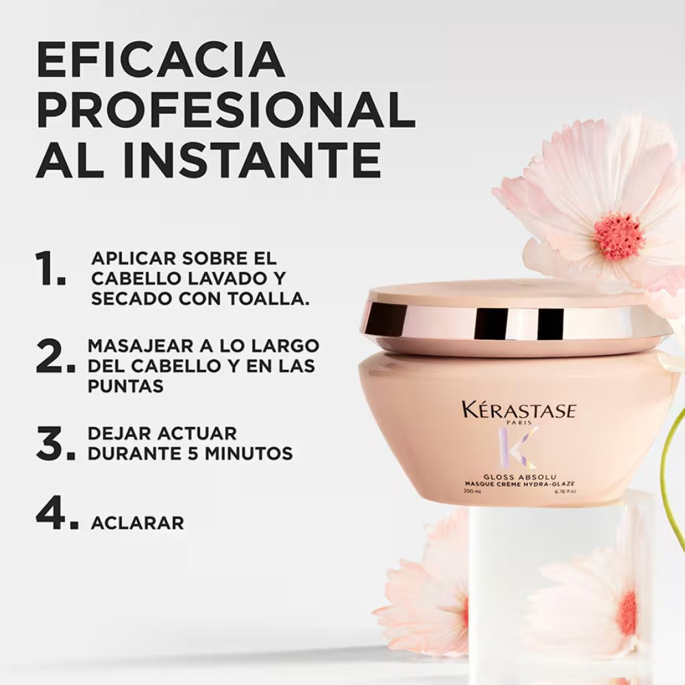 Kérastase - Gloss Absolu Mascarilla Masque Crème Hydra-Glaze 200 ml