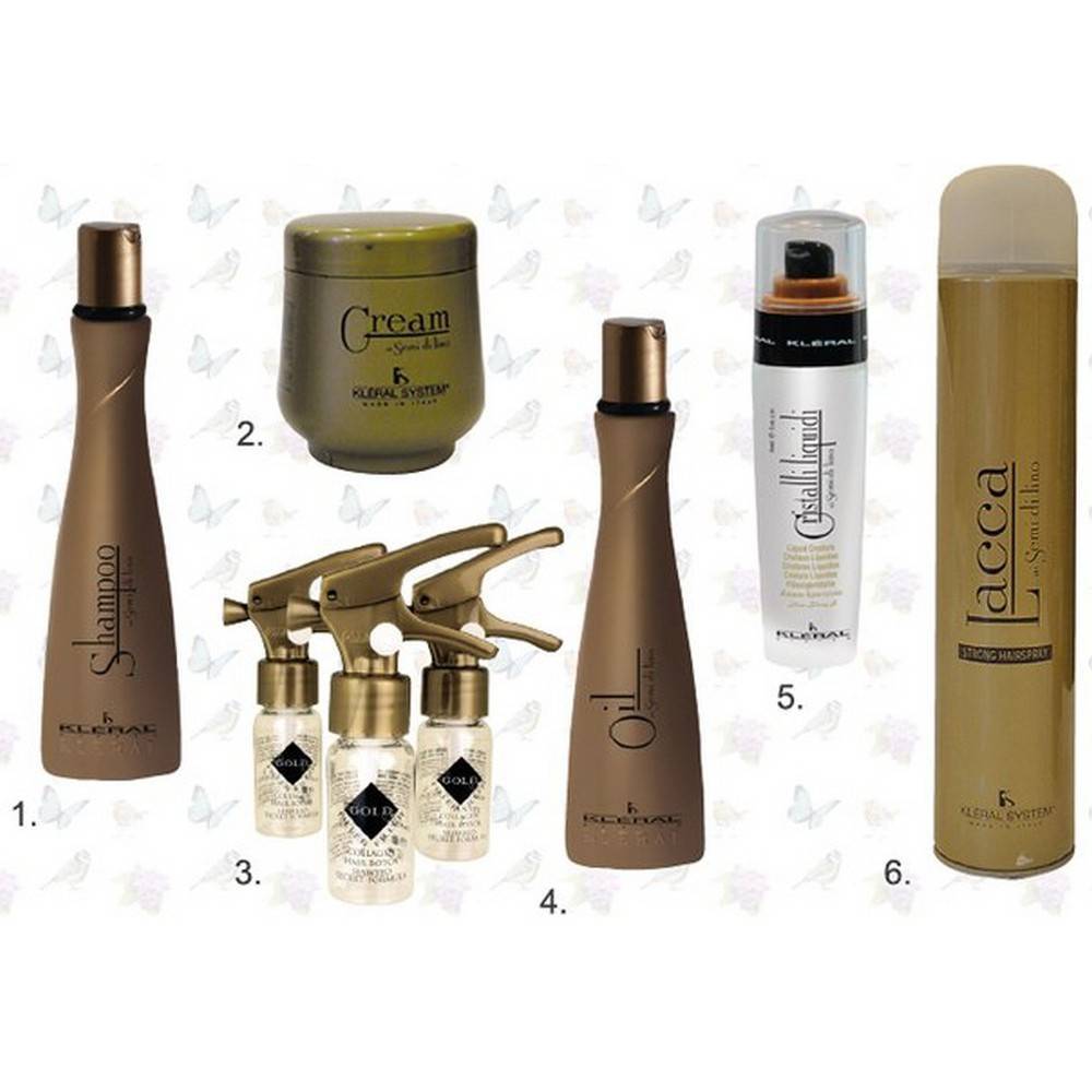 Kleral System - Semi di Lino - Caja de 9 Unds. Gold Filler Hair Botul 10 ml