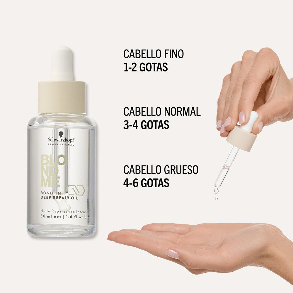 Schwarzkopf - Aceite Reparador Intensivo BlondMe Bondfinity Deep Repair Oil 50 ml