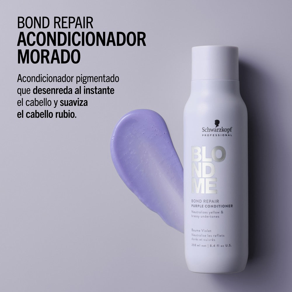 Schwarzkopf - Acondicionador Morado BlondMe Bond Repair Purple 250 ml
