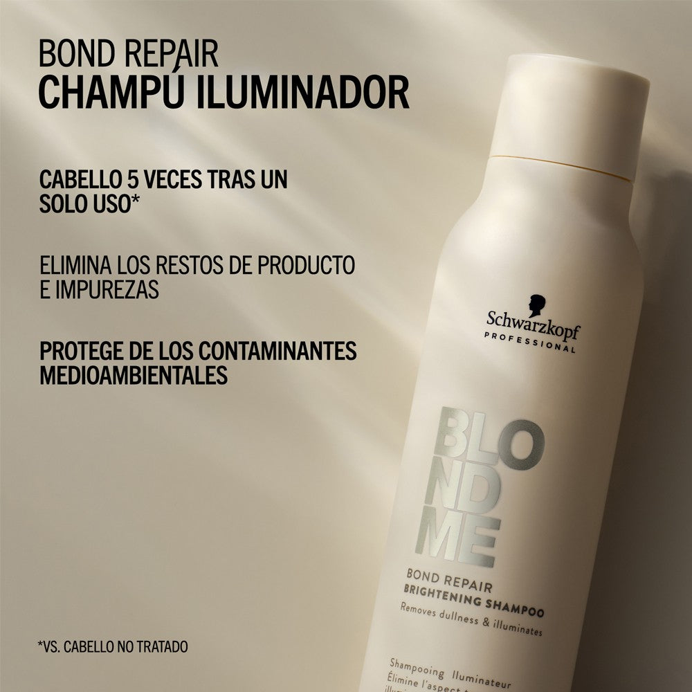 Schwarzkopf - Champú Iluminador BlondMe Bond Repair Brightening 300 ml
