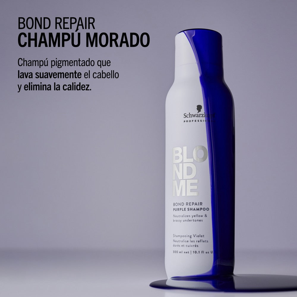 Schwarzkopf - Champú Morado BlondMe Bond Repair Purple 300 ml