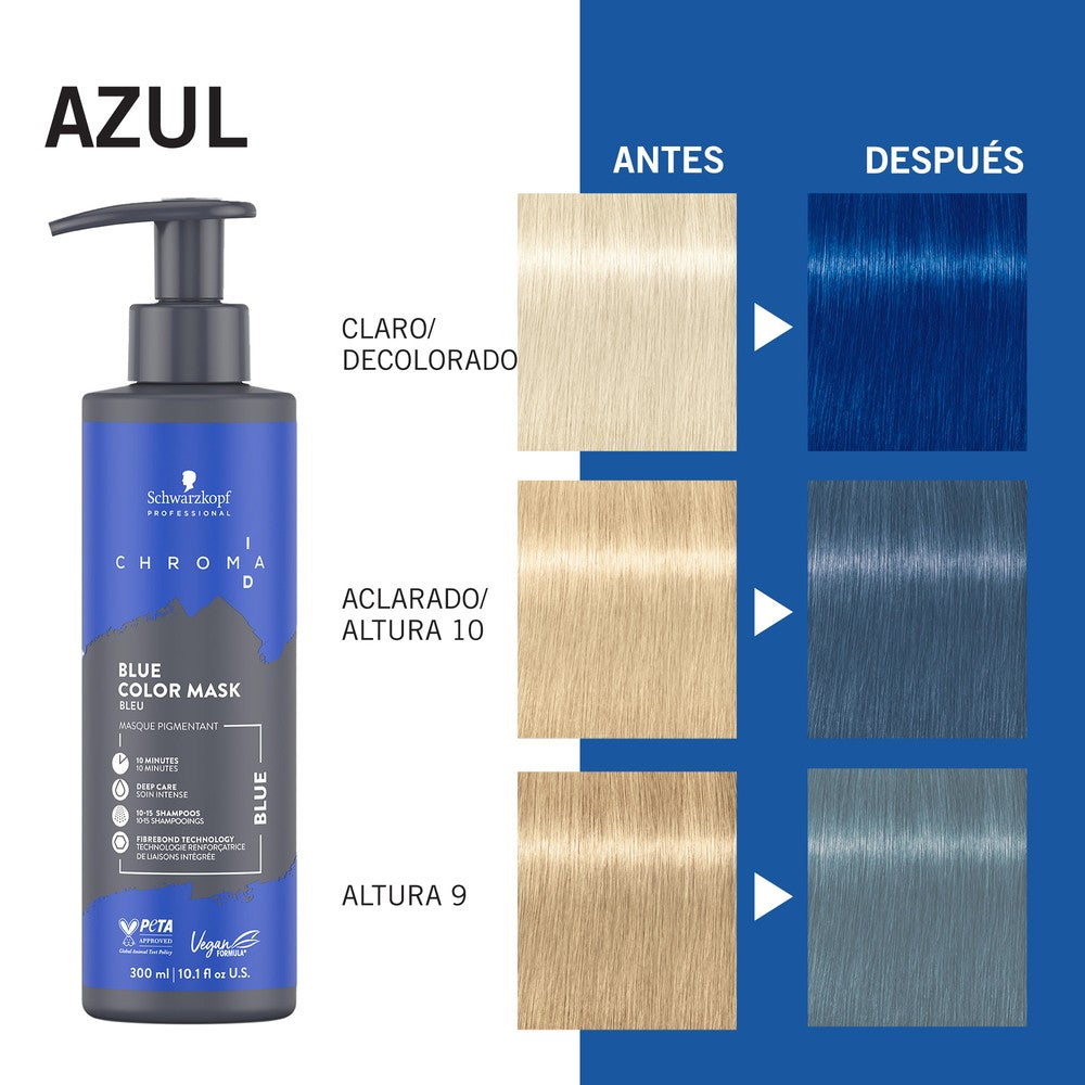 Schwarzkopf - Mascarilla De Color Azul Chroma ID BLUE 300 ml