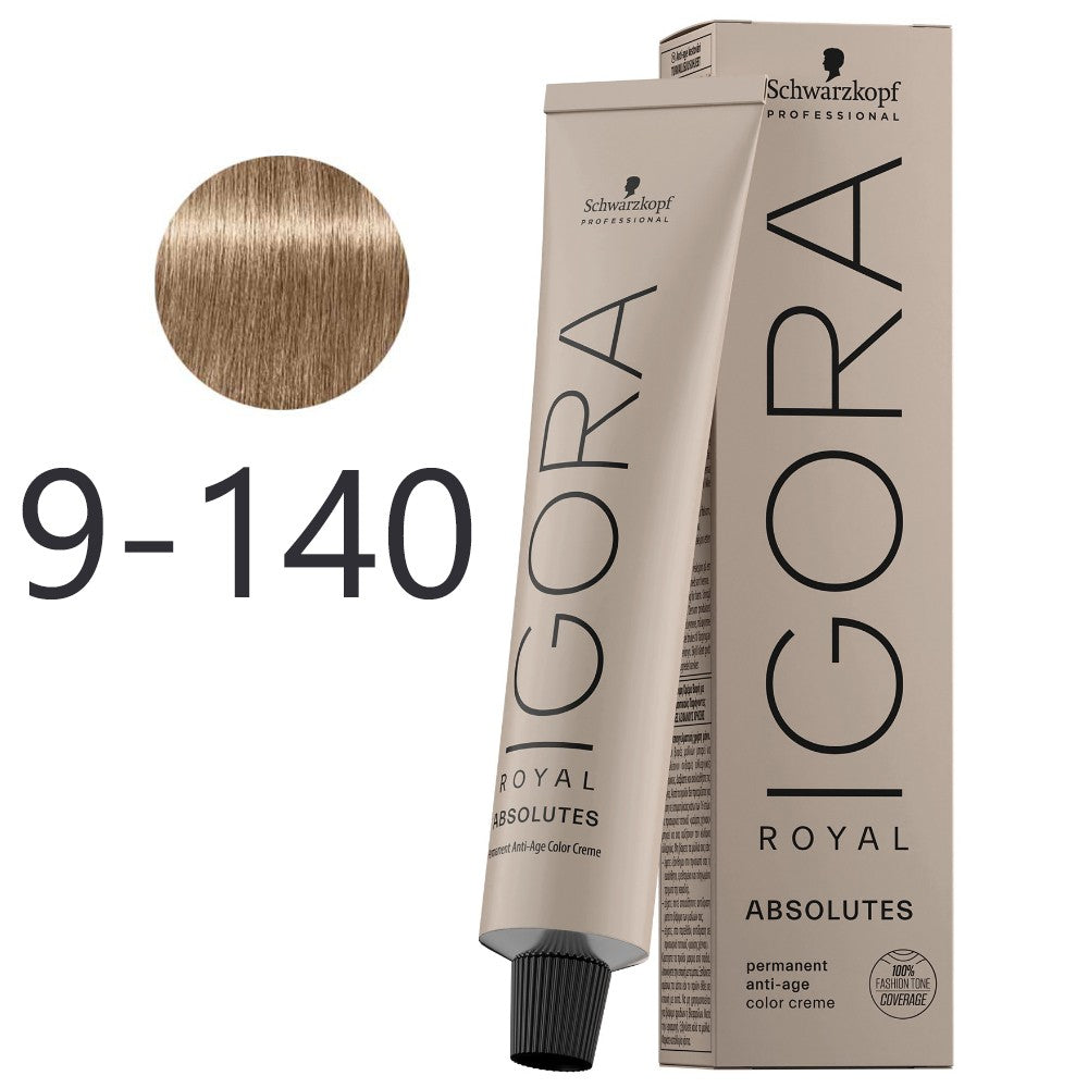 Schwarzkopf - Tinte Igora Royal Absolutes 9-140 Rubio Muy Claro Ceniza Beige Natural 60 ml por 7,10 €